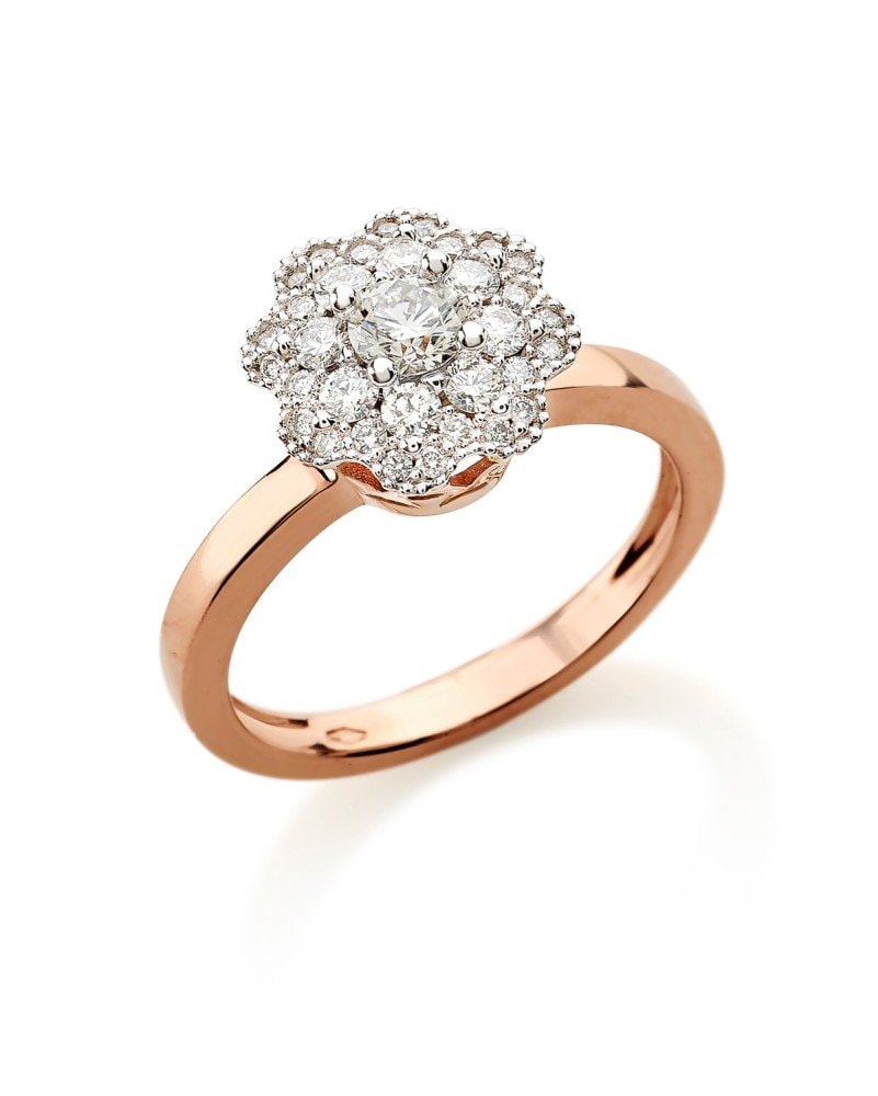 Anello Fiore oro rosa, Artlinea