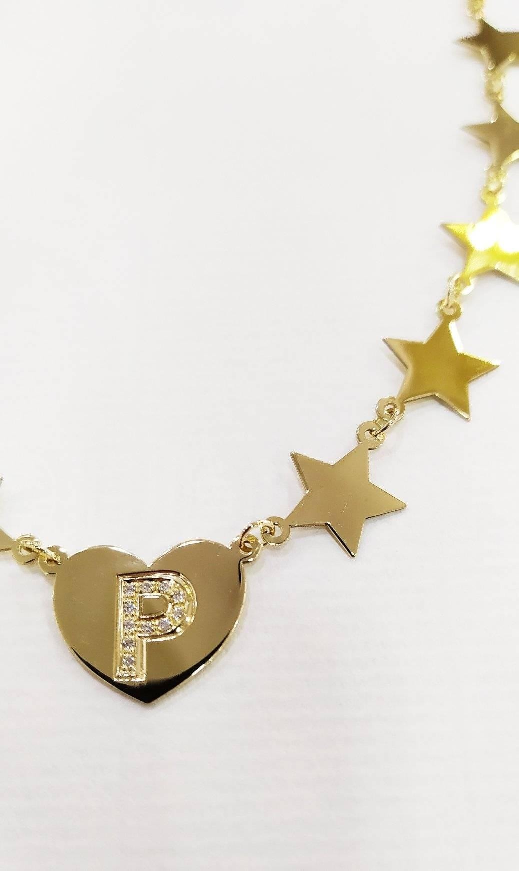 Collana Stelle e Iniziale — foto 2