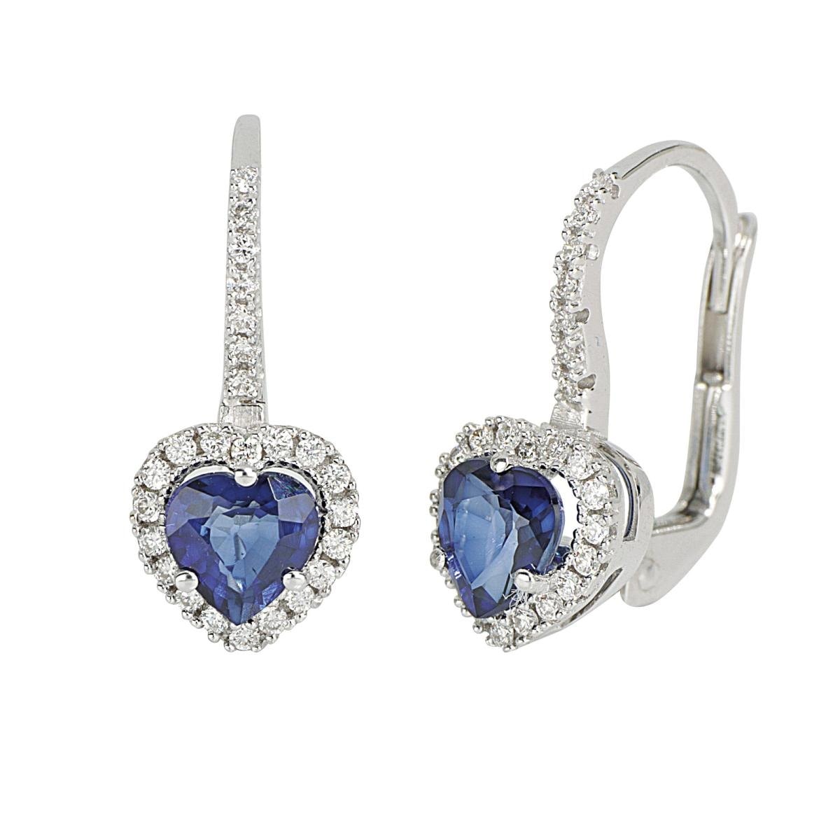 Orecchini Cuore Blu