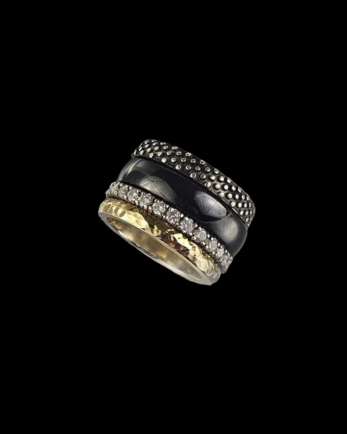 Anello Fascia nera, Styliano Jewellery