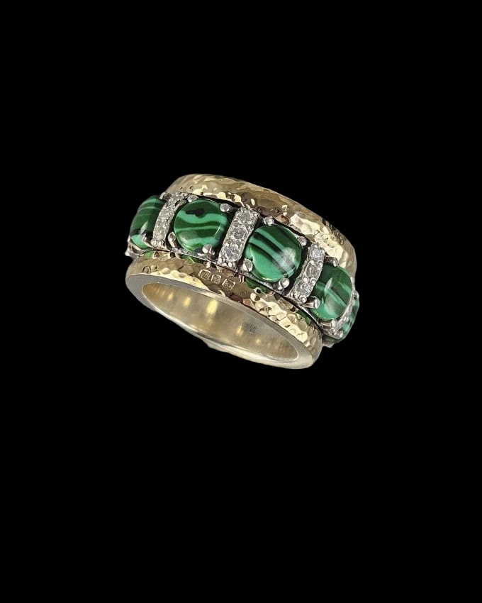 Anello Malachite, Styliano Jewellery