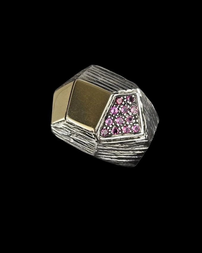Anello Sfaccettato rosa, Styliano Jewellery — foto 2