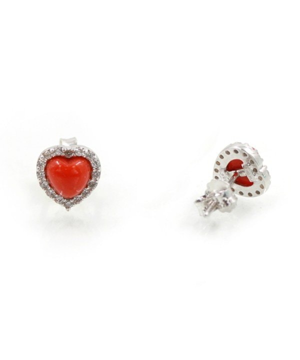 Orecchini Cuore di corallo, Torre 'u Grieco — Camei e coralli